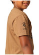 Thumbnail T-shirt en coton camel imprimé avec un col rond et des manches courtes - Image 3