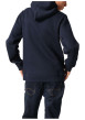 Thumbnail Sweat marine uni avec un col à capuche et une poche traversante - Image 2