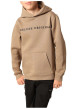 Thumbnail Sweat beige uni avec un col à capuche et une poche traversante