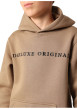 Thumbnail Sweat beige uni avec un col à capuche et une poche traversante - Image 3
