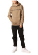 Thumbnail Sweat beige uni avec un col à capuche et une poche traversante - Image 4