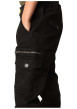 Thumbnail Pantalon Cargo en coton noir coupe slim avec multiples poches - Image 3