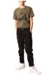Thumbnail Pantalon Cargo en coton noir coupe slim avec multiples poches - Image 4