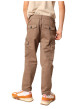 Thumbnail Pantalon Cargo en coton brun coupe slim avec multiples poches - Image 2