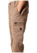 Thumbnail Pantalon Cargo en coton brun coupe slim avec multiples poches - Image 3