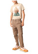 Thumbnail Pantalon Cargo en coton brun coupe slim avec multiples poches - Image 4