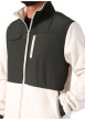 Thumbnail Blouson bi-matière écru et anthracite pourvu de poches plaquées - Image 3