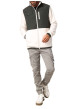Thumbnail Blouson bi-matière écru et anthracite pourvu de poches plaquées - Image 4