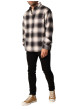Thumbnail Chemise en coton noire coupe droite avec un motif à carreaux - Image 4
