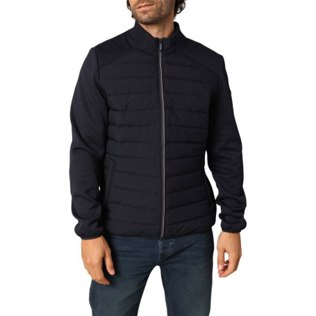 Blouson marine avec un col montant zippé et...