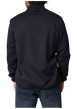 Thumbnail Blouson marine avec un col montant zippé et logo de la marque sur une manche - Image 2