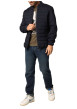 Thumbnail Blouson marine avec un col montant zippé et logo de la marque sur une manche - Image 4
