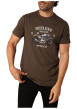 Thumbnail T-shirt en coton marron avec un col rond et des manches courtes