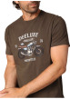 Thumbnail T-shirt en coton marron avec un col rond et des manches courtes - Image 3
