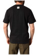 Thumbnail T-shirt en coton noir uni avec un col rond et des manches courtes - Image 2