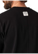 Thumbnail T-shirt en coton noir uni avec un col rond et des manches courtes - Image 3