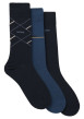Thumbnail Lot de 3 paires de chaussettes en coton bleues à coupe haute