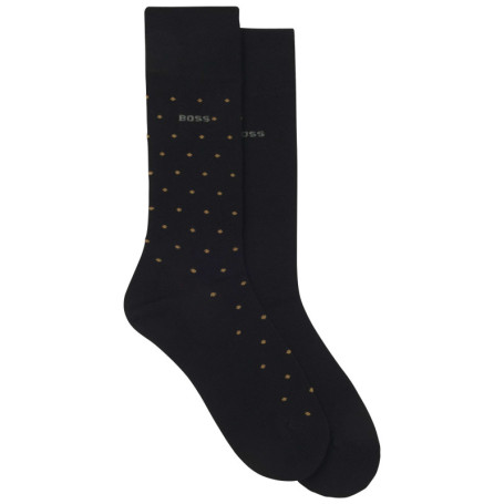 Lot de 2 paires de chaussettes en coton noires...