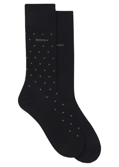 Lot de 2 paires de chaussettes en coton noires à coupe haute
