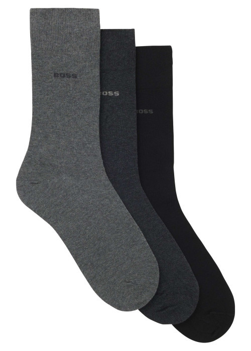 Lot de 3 paires de chaussettes en coton multicolores à coupe haute