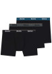 Thumbnail Lot de 3 boxers en coton multicolores unis à taille élastiquée