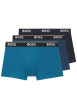Thumbnail Lot de 3 boxers en coton multicolores unis à taille élastiquée