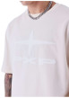 Thumbnail T-shirt écru avec un imprimé sur le torse un col rond et des manches courtes - Image 3