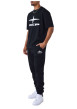Thumbnail T-shirt noir avec un imprimé sur le torse un col rond et des manches courtes - Image 2