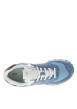 Thumbnail Baskets multisport en cuir bleu avec talon plat et lacets tressés - Image 4