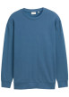 Thumbnail Sweat en coton mélangé bleu uni avec une coupe droite et un col rond