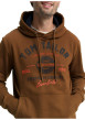 Thumbnail Sweat en coton mélangé camel imprimé fantaisiste avec un col à capuche - Image 4