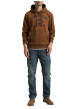 Thumbnail Sweat en coton mélangé camel imprimé fantaisiste avec un col à capuche - Image 5