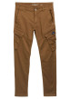 Thumbnail Pantalon Cargo en coton mélangé camel coupe ajustée avec multiples poches - Image 3