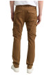 Thumbnail Pantalon Cargo en coton mélangé camel coupe ajustée avec multiples poches - Image 5