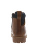 Thumbnail Bottines en cuir cognac à talon décroché bas avec zip et lacets ronds - Image 6