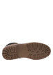 Thumbnail Bottines en cuir cognac à talon décroché bas avec zip et lacets ronds - Image 5