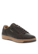 Thumbnail Tennis marron à talon plat avec des lacets et un zip latéral extérieur - Image 3