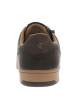 Thumbnail Tennis marron à talon plat avec des lacets et un zip latéral extérieur - Image 6