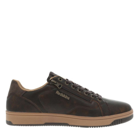 Tennis marron à talon plat avec des lacets et...