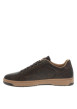 Thumbnail Tennis marron à talon plat avec des lacets et un zip latéral extérieur - Image 2