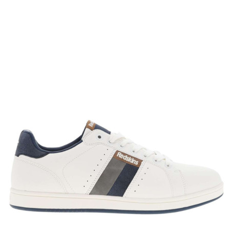 Tennis blanches à talon plat avec la marque en...