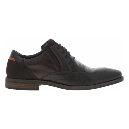 Derbies en cuir chocolat à décoché bas et avec...