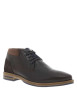 Thumbnail Bottines en cuir brunes avec un talon décroché bas et des lacets - Image 9
