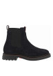 Thumbnail Boots en cuir noires à talon décroché bas avec soufflets élastiqués