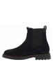 Thumbnail Boots en cuir noires à talon décroché bas avec soufflets élastiqués - Image 2