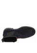 Thumbnail Boots en cuir noires à talon décroché bas avec soufflets élastiqués - Image 4