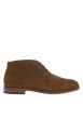Thumbnail Bottines en cuir cognac avec talon décroché bas et lacets ronds