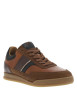 Thumbnail Tennis en cuir cognac à semelle marron avec et des lacets plats - Image 3