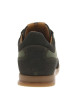 Thumbnail Tennis en cuir kaki à talon plat avec des lacets plats blancs - Image 6