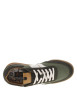 Thumbnail Tennis en cuir kaki à talon plat avec des lacets plats blancs - Image 4